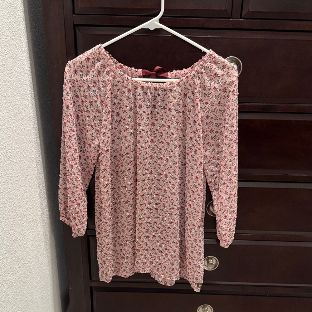 Matilda Jane Rose Pink Floral Peasant Top
